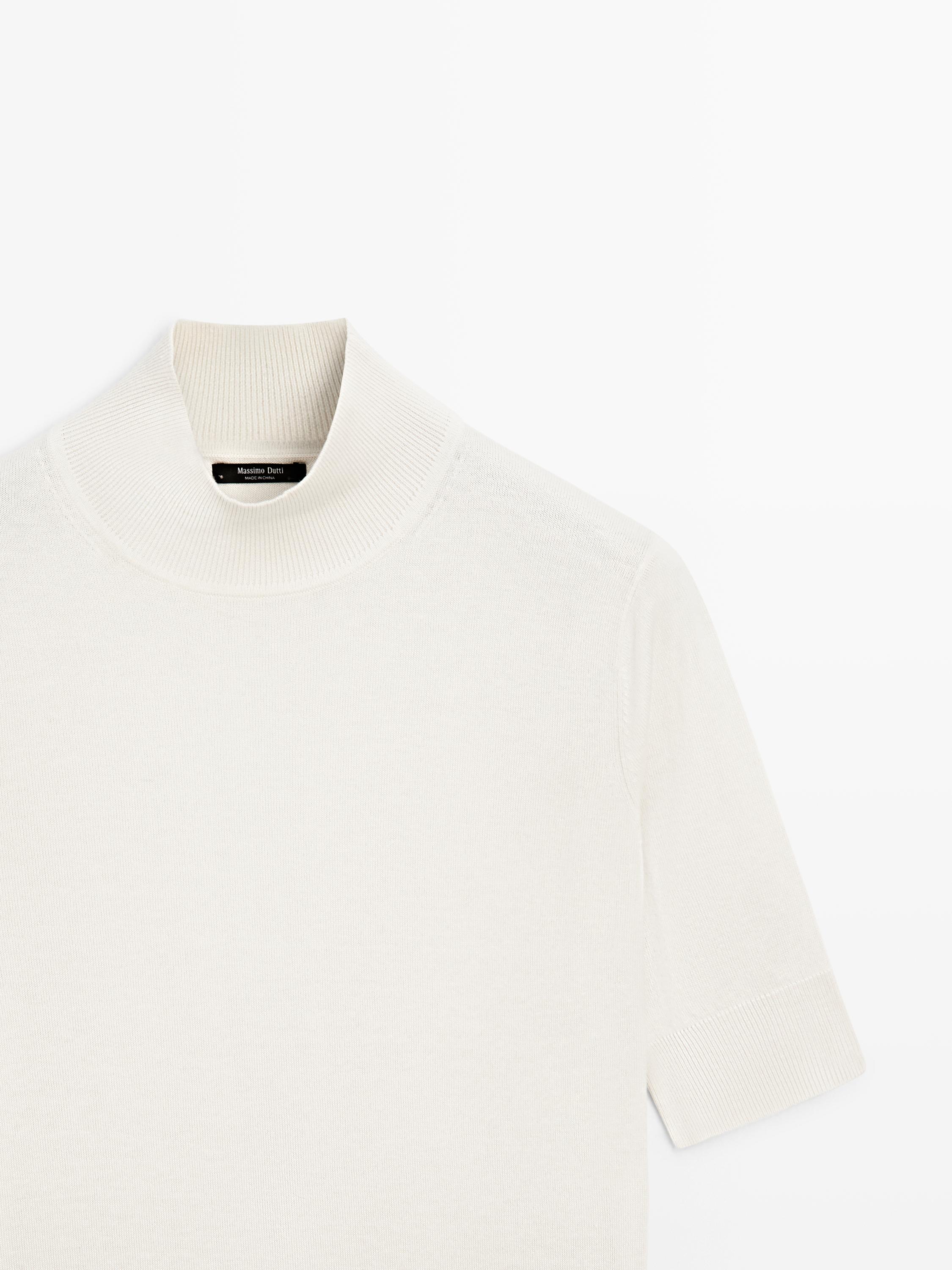 Silk blend knit sweater with back detail - STUDIO